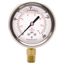 STERIS P117909-802 Pressure Gauge 1/4