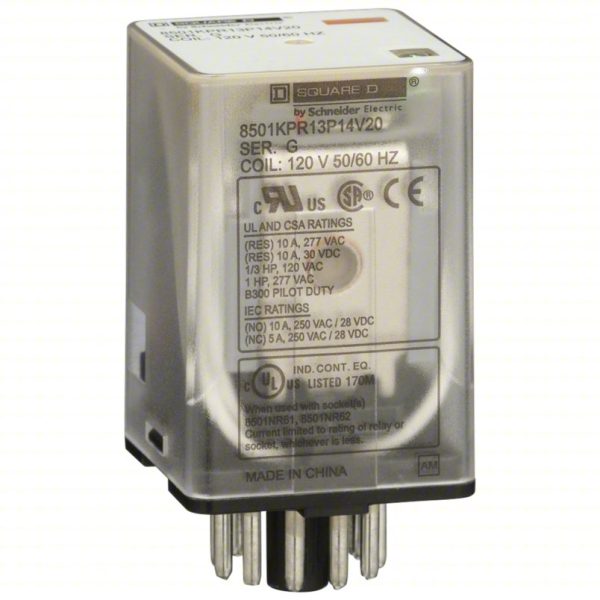 WASHER SOLUTIONS WS5445 Relay 3PDT 11 Pin 120 VAC - 5445
