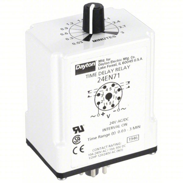 WASHER SOLUTIONS WS9882 Relay Time Delay 8 Pin Octal 24VDC - 9882