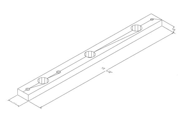 STERIS P117984-498 Bushing Holder 12-1/2" x 1-1/2" x 1" - 12572